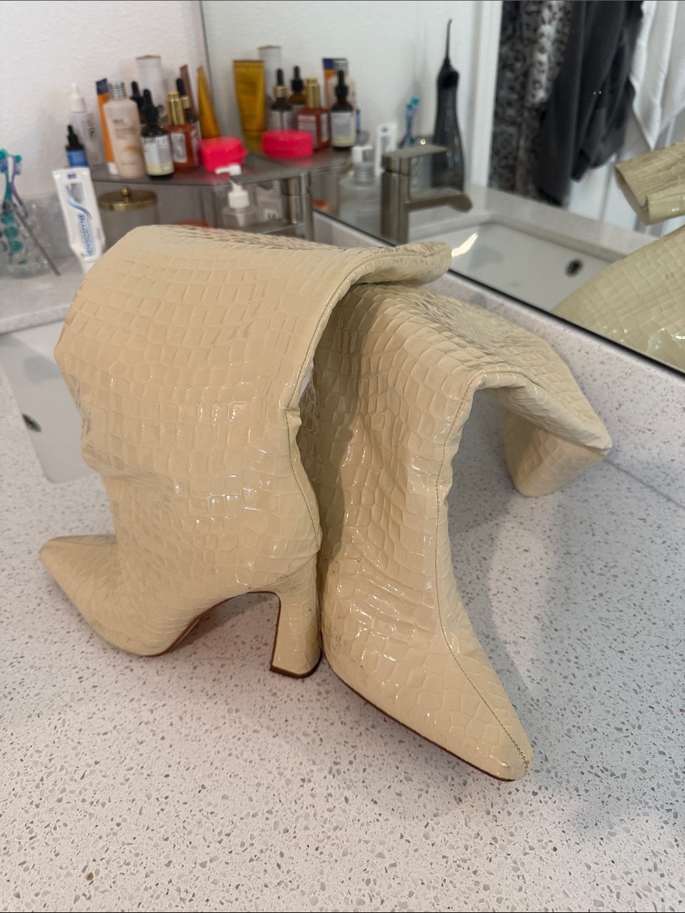Beige boots